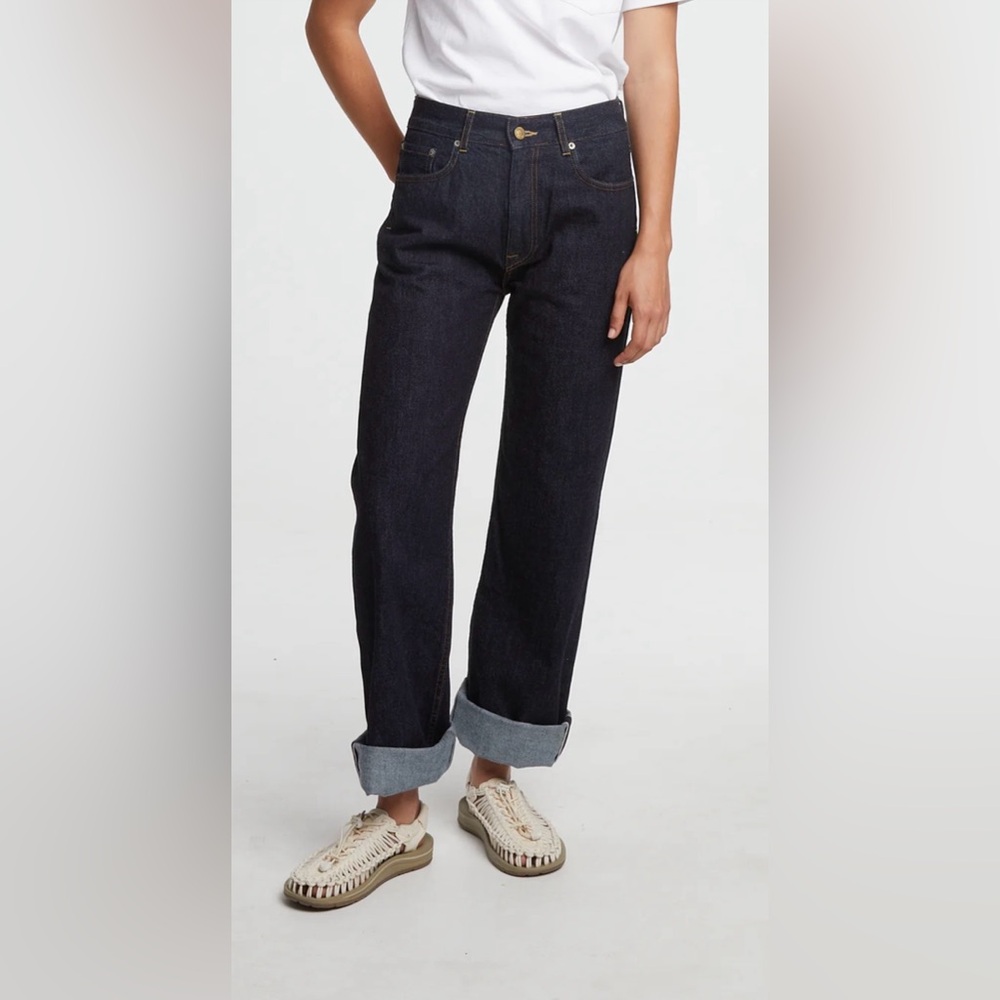 Girls of Dust “Georgia” Straight Leg Jeans - Dark Indigo - Picture 7 of 8